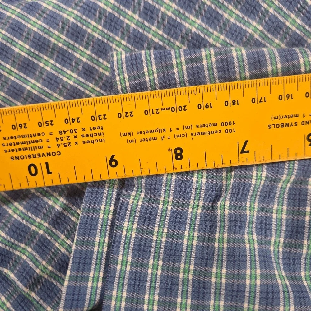 Polo Ralph Lauren Men's 33 Blue Green Plaid Stretch Classic Fit Shorts Preppy